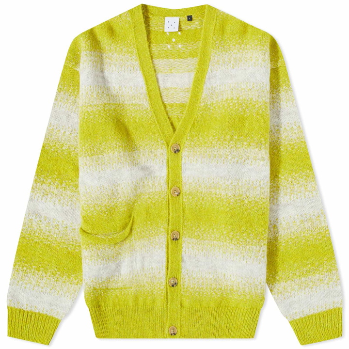 Photo: Pop Trading Company Men's Cardigan in Off White/Lime