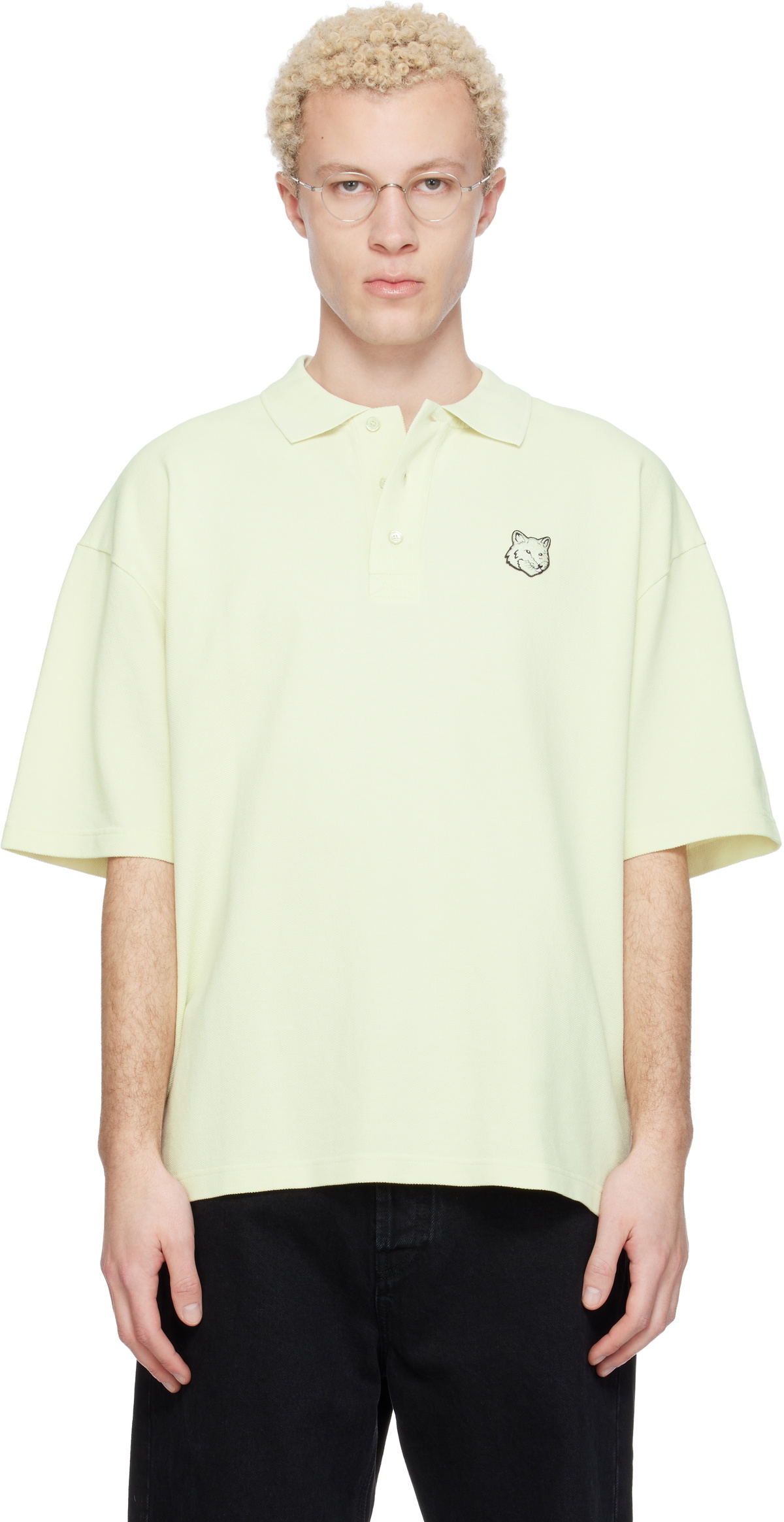 Maison Kitsuné Green Fox Head Oversize Polo