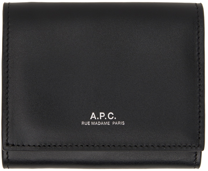 Photo: A.P.C. Black Small Lois Compact Wallet