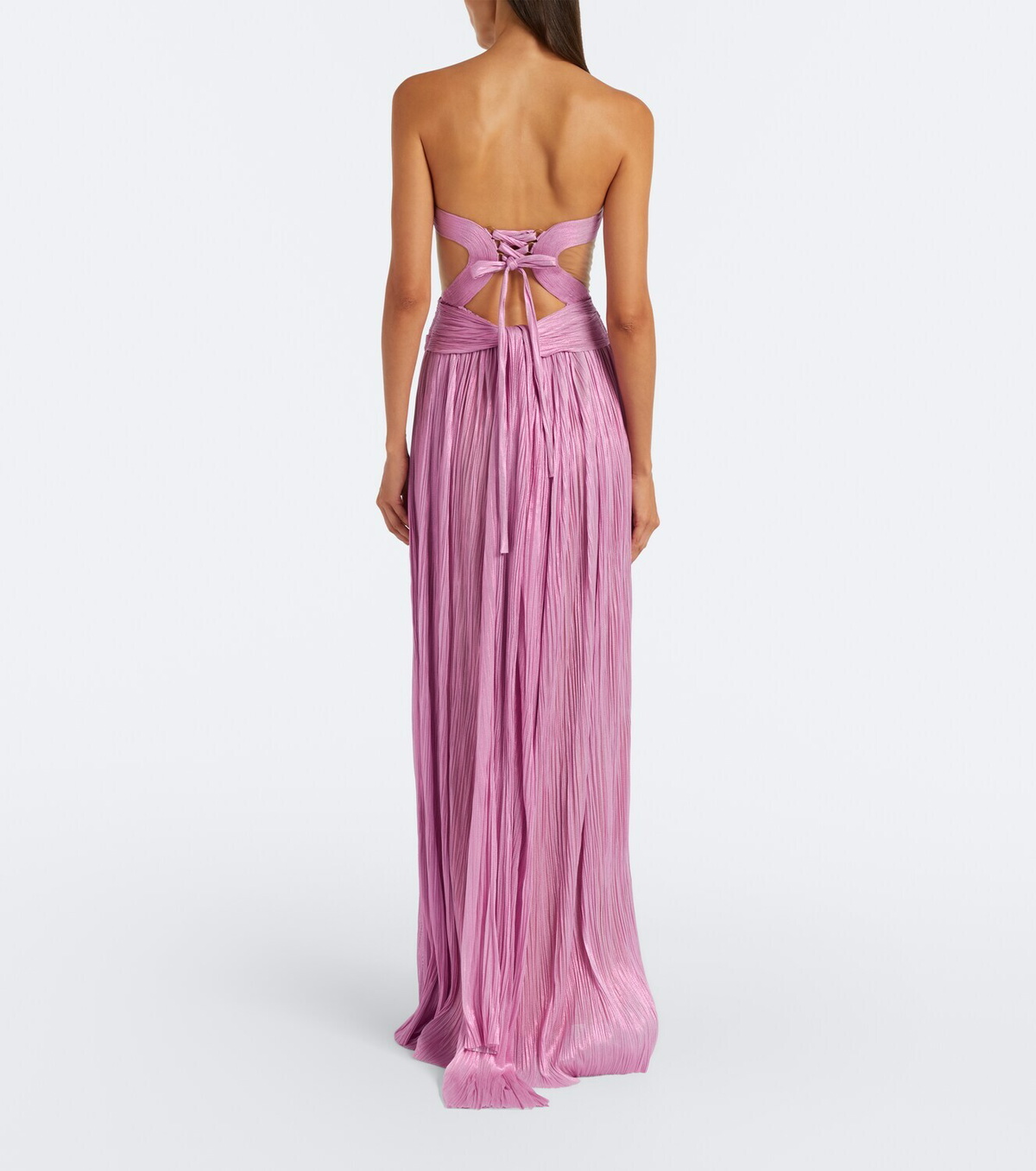 Maria Lucia Hohan Kamina metallic silk corset gown