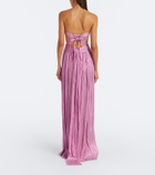 Maria Lucia Hohan Kamina metallic silk corset gown