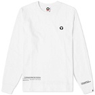 Men's AAPE Now Silicon Badge Long Sleeve T-Shirt in White