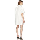 Valentino White Gabardine VGold Short Sleeve Dress