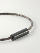 Le Gramme - 7g Brushed Sterling Silver and Ceramic Cable Bracelet - Black