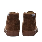 Novesta Star Dribble Corduroy Sneakers in Dark Brown/Brown
