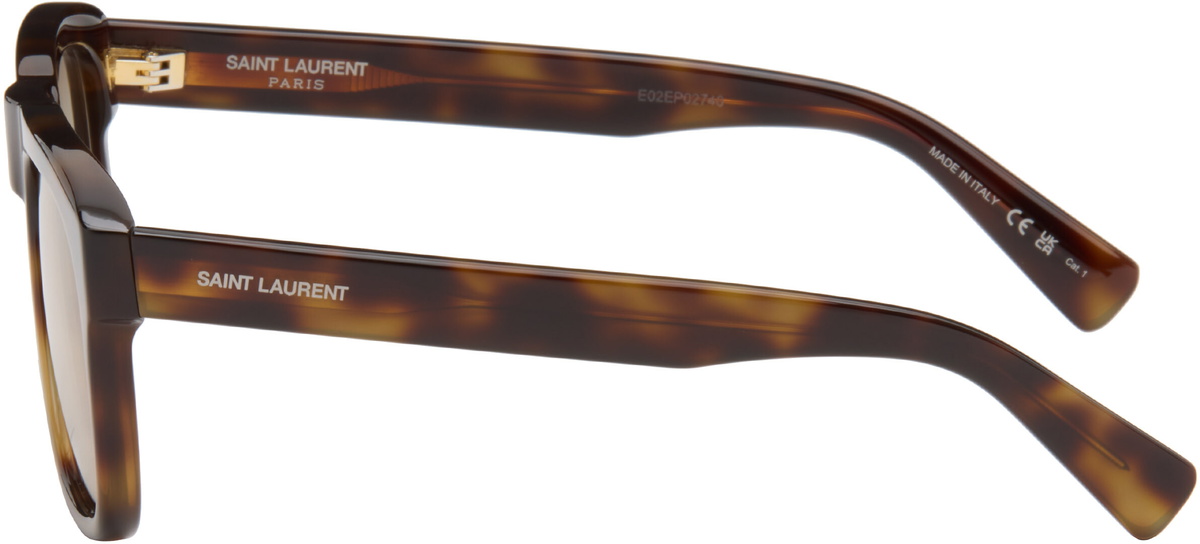 Saint Laurent Brown Oversized Square Sunglasses