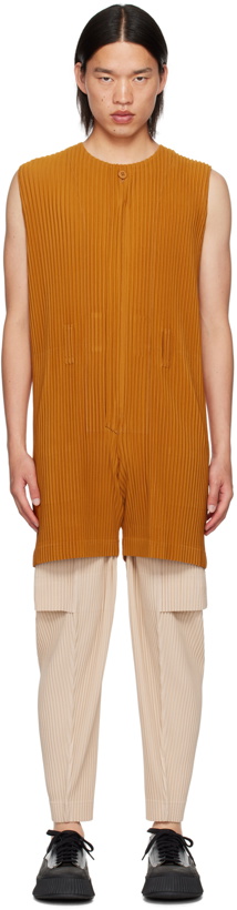 Photo: HOMME PLISSÉ ISSEY MIYAKE Orange Colorful Pleats Jumpsuit