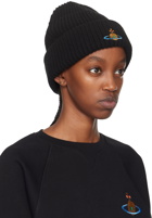 Vivienne Westwood Black Sporty Beanie