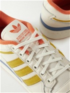 adidas Consortium - WOOD WOOD Forum Low Leather, Mesh and Suede Sneakers - White