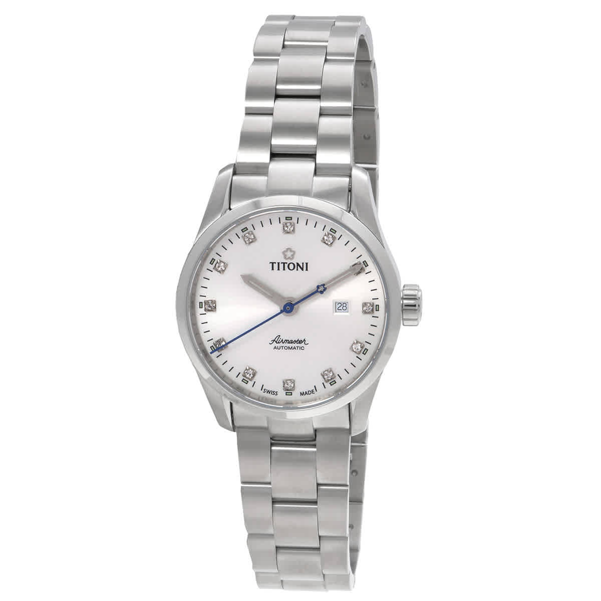 Titoni Airmaster Automatic Silver Dial Ladies Watch 23743 S-581