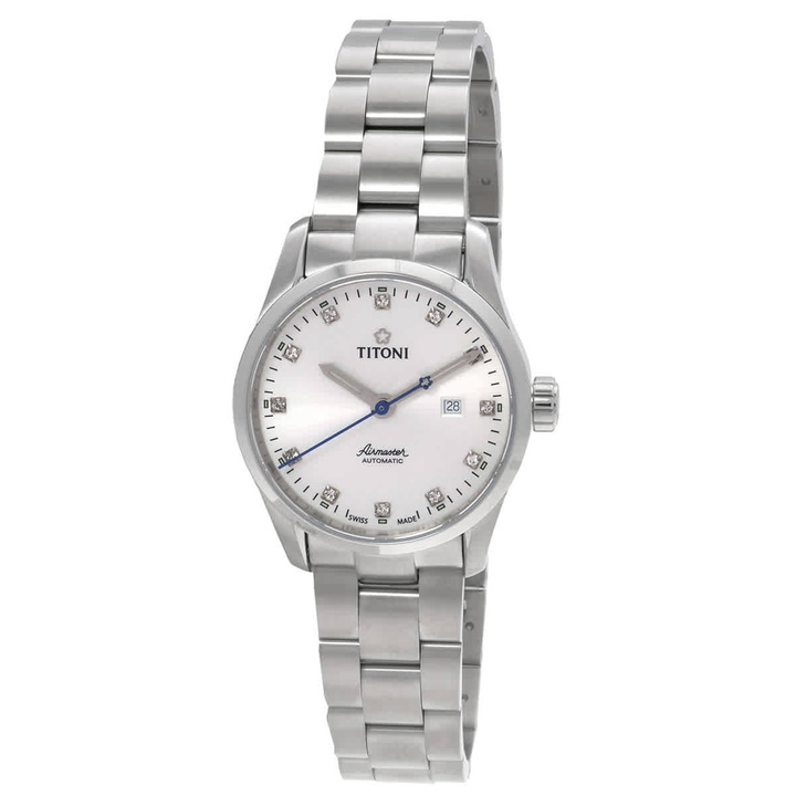 Photo: Titoni Airmaster Automatic Silver Dial Ladies Watch 23743 S-581