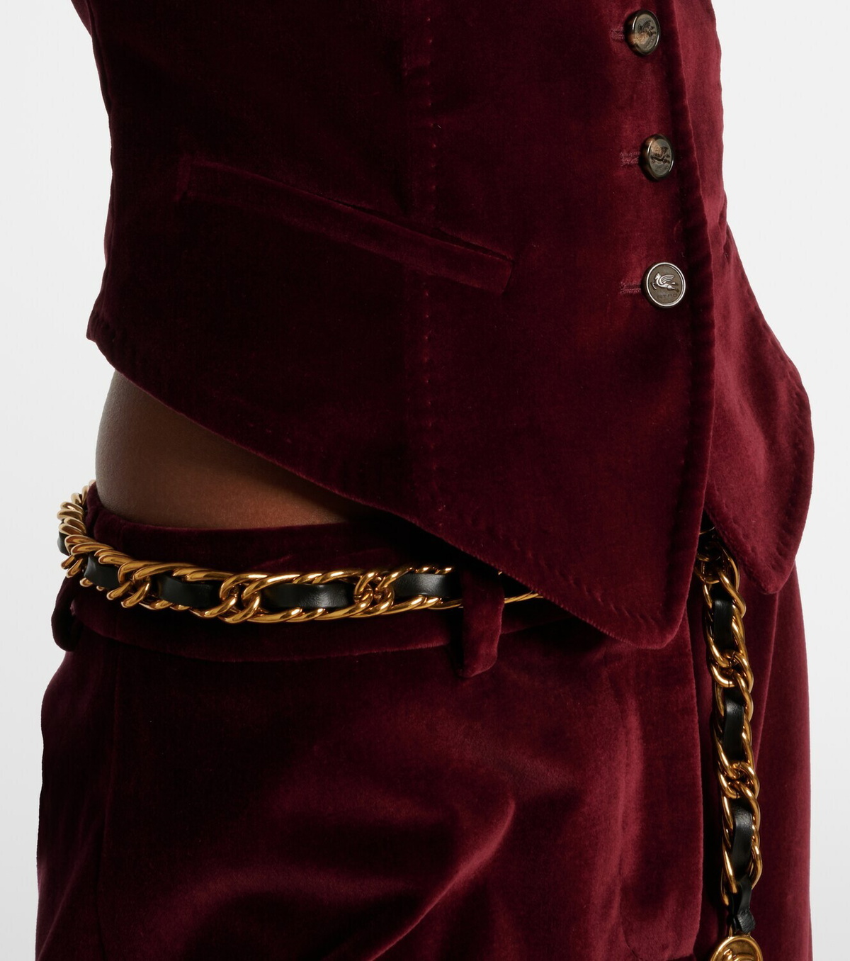 Etro Cotton velvet vest