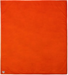 Bode Orange & White Clinton Street Label Quilt