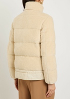 Moncler Cedre Padded Teddy Jacket Cream