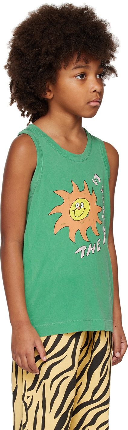 The Animals Observatory Kids Green Frog Tank Top