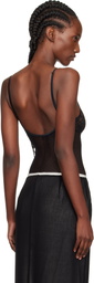 Yasmine Eslami Black Tina Bodysuit