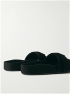 Christian Louboutin - Varsimule Logo-Embellished Suede Slides - Black