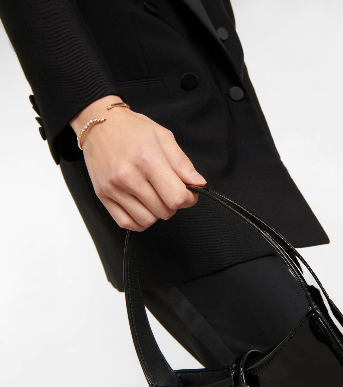 Ondyn Voyage 14kt gold cuff bracelet with diamonds