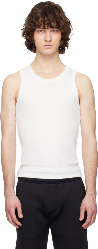Photo: Entire Studios White Rib Tank Top