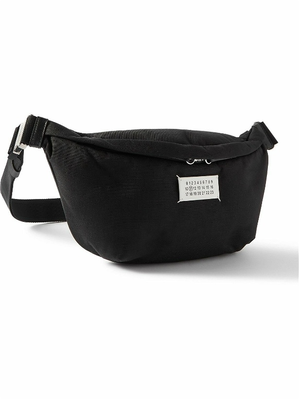 Photo: Maison Margiela - Glam Slam Logo-Appliquéd Webbing-Trimmed Canvas Belt Bag