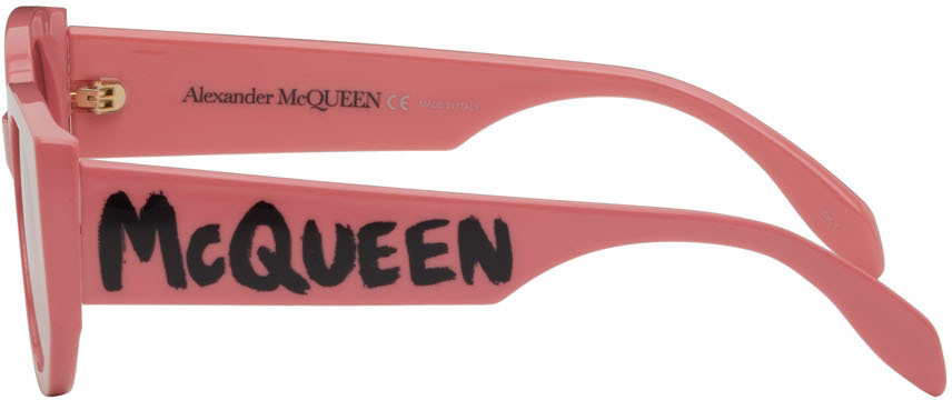 Alexander McQueen Pink Graffiti Sunglasses