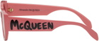Alexander McQueen Pink Graffiti Sunglasses
