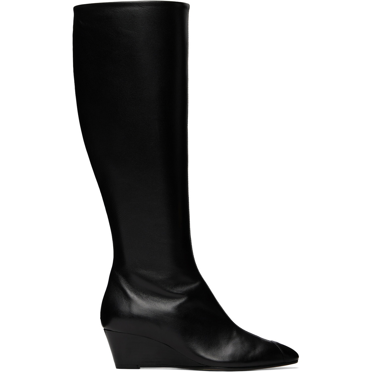 Aeyde Black Hana Cap Nappa Leather Tall Boots