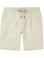 THOM SWEENEY - Slim-Fit Linen Drawstring Shorts - Gray