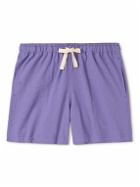Howlin' - Magic Straight-Leg Stretch-Cotton Seersucker Drawstring Shorts - Purple
