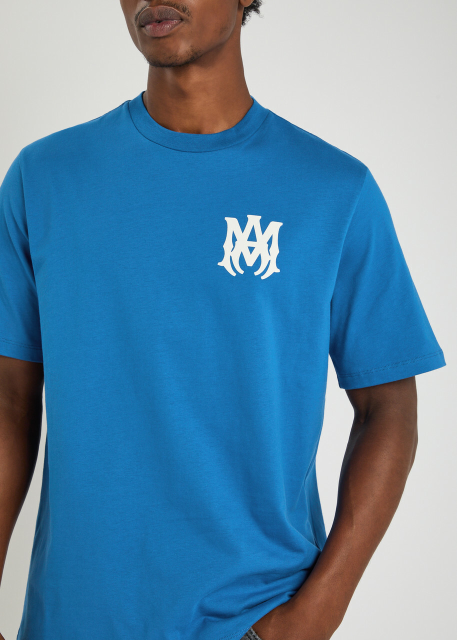Amiri Core Logo-print Cotton T-shirt Blue Amiri