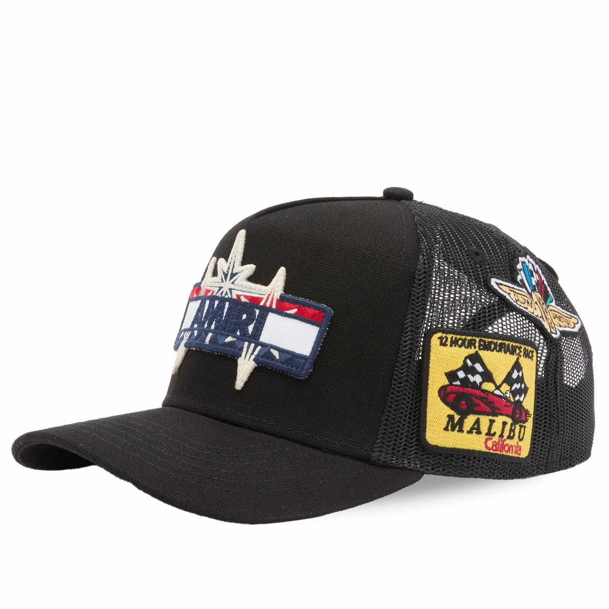 AMIRI Black & Off-White 'MA' Two-Tone Canvas Cap Amiri