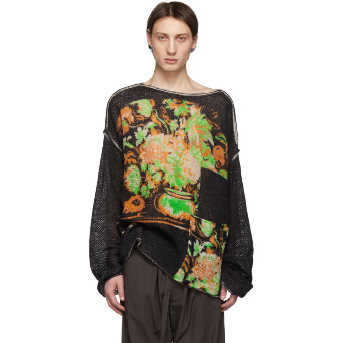 Photo: Acne Studios Black Figural Sweater