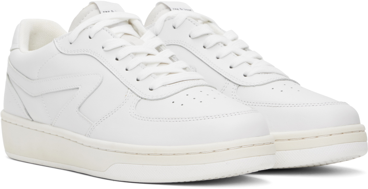 rag & bone White Retro Court Leather Sneakers