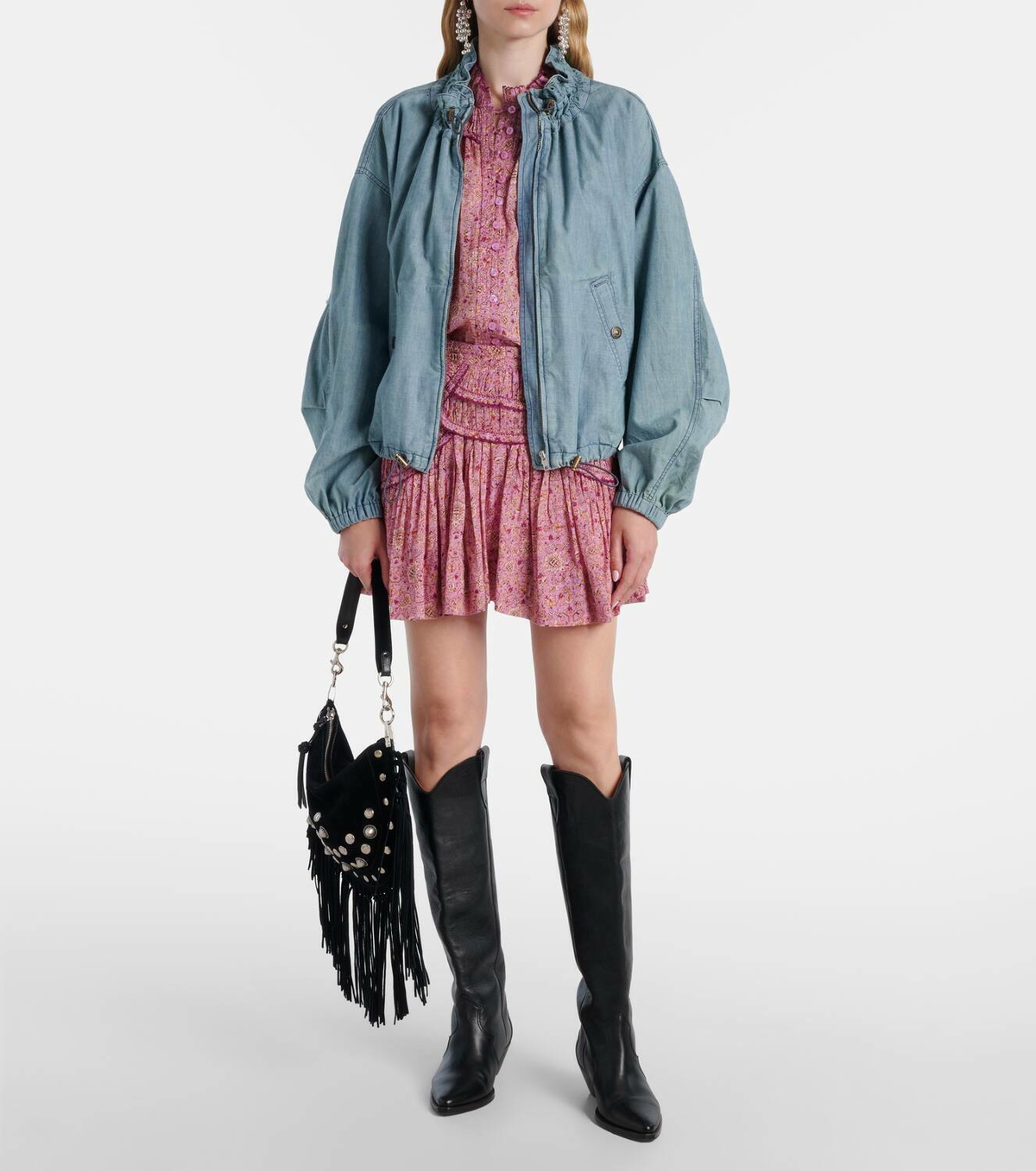 Marant Etoile Plume chambray bomber jacket