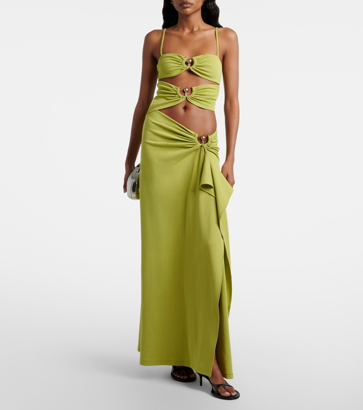 Christopher Esber Orbit cotton-blend midi dress