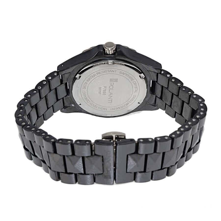 Polanti Ceramic Ii Quartz Black Dial Ladies Watch P7895K