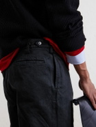 Auralee - Straight-Leg Pleated Cotton Chinos - Black