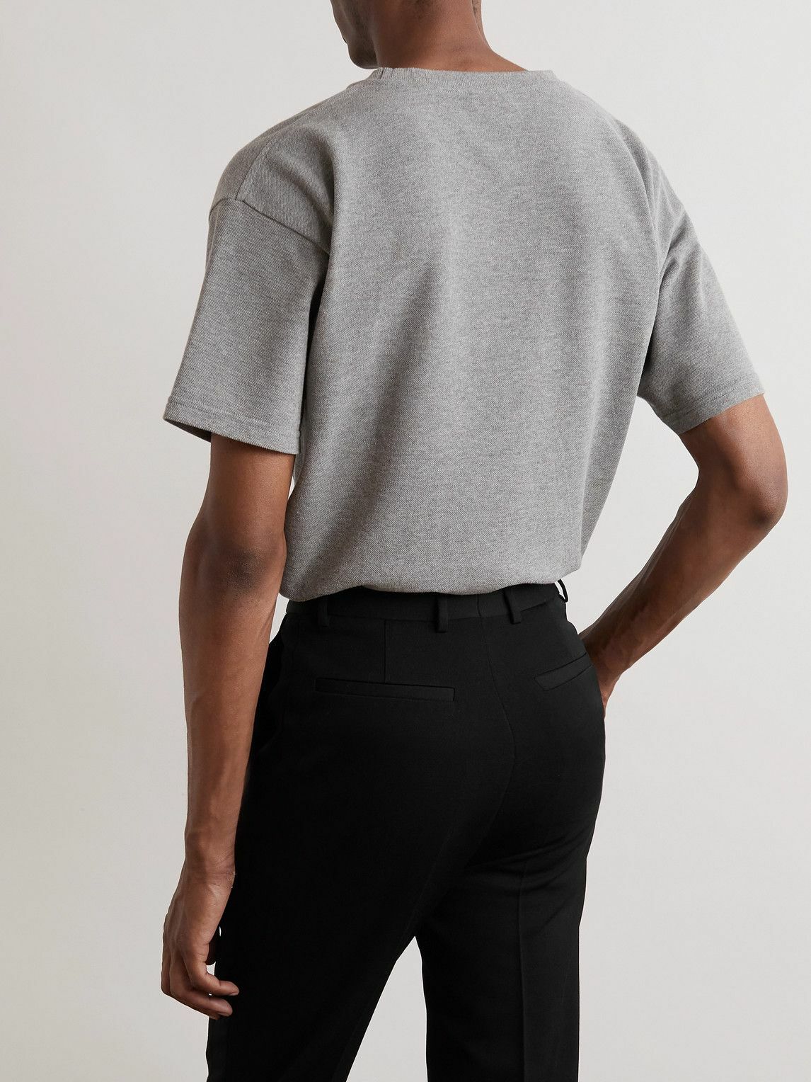 Tシャツ・カットソー SAINT LAURENT Charcoal Cotton T-Shirt Saint Laurent Cotton crew neck t-shirt | The Fashion Square