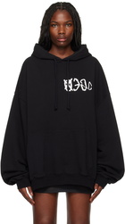 032c Black 'SOS' Bubble Hoodie
