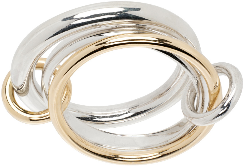 Bague Superposée Spinelli Kilcollin En Acier Inoxydable - 4 Anneaux Empilés, Taille 54.5
