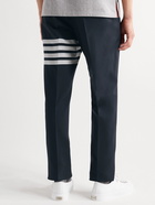 THOM BROWNE - Grey Slim-Fit Tapered Striped Wool Suit Trousers - Blue