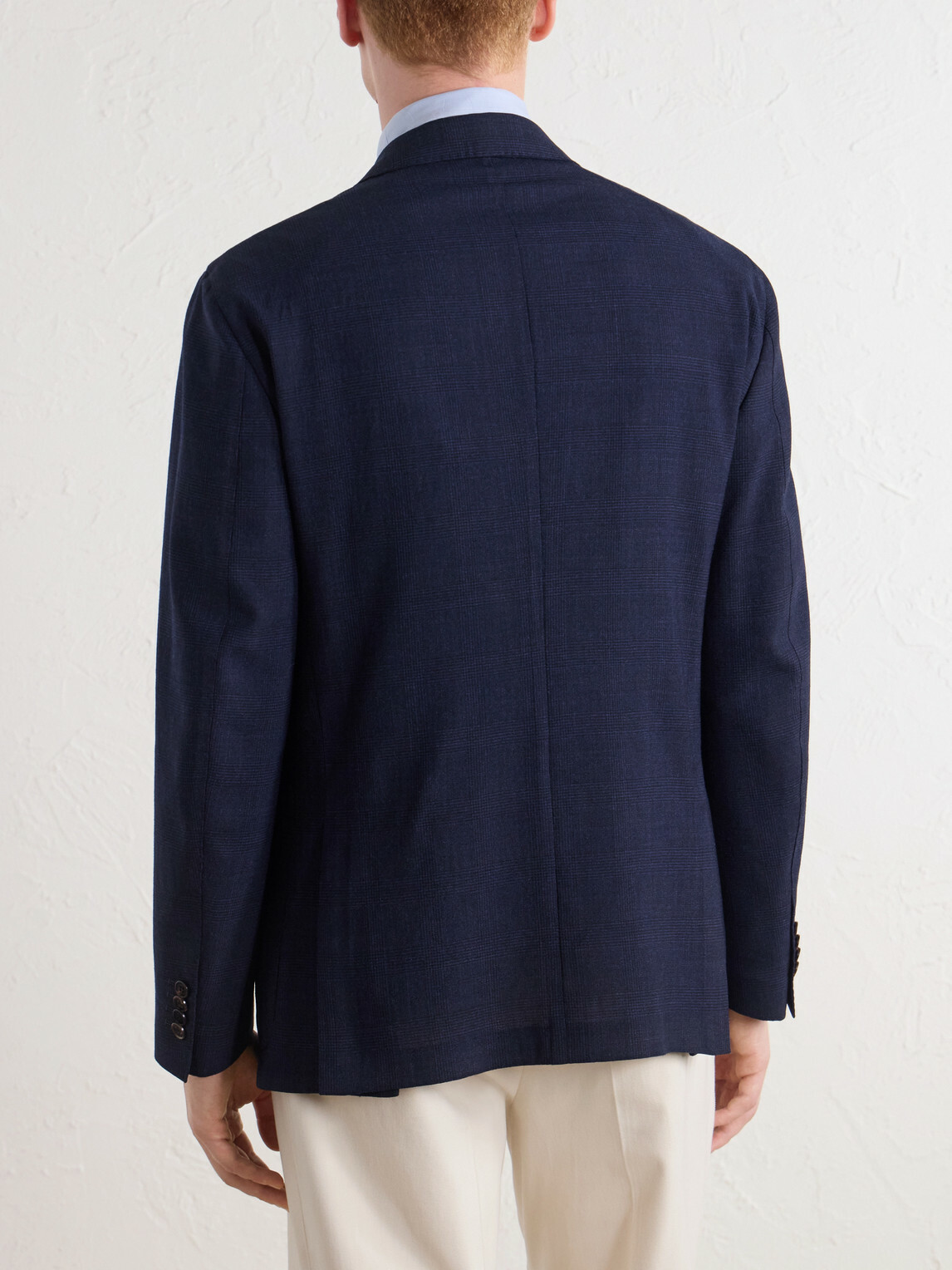 Dunhill - Wool and Mohair-Blend Prince of Wales Blazer - Blue