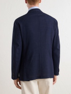Dunhill - Wool and Mohair-Blend Prince of Wales Blazer - Blue