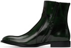 Maison Margiela Green Waxed Boots