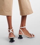 Loewe Petal Brush leather sandals