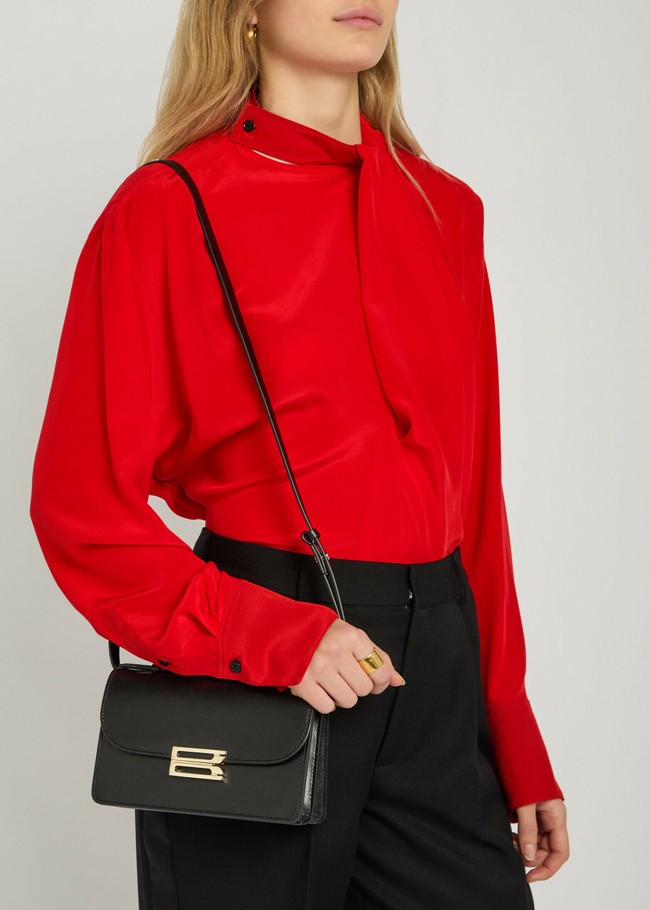Victoria Beckham Dorian Mini Grained-leather top Handle bag - Black - One Size