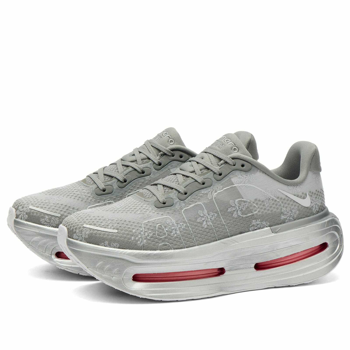 Nike Women's Vomero Premium QS FDL in Geyser Grey/Peony/Metallic Silver