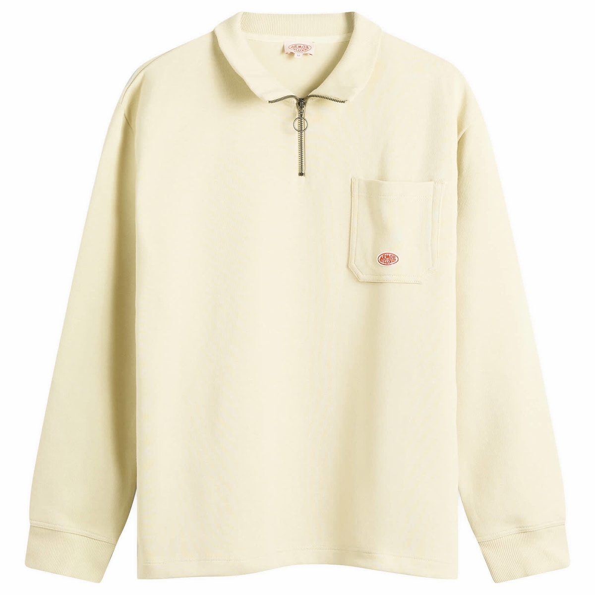 Armor-Lux Men's Quarter Zip Sweatshirt in Gravel