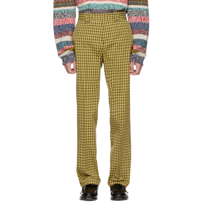 Photo: Burberry Yellow Turnpike Check Trousers