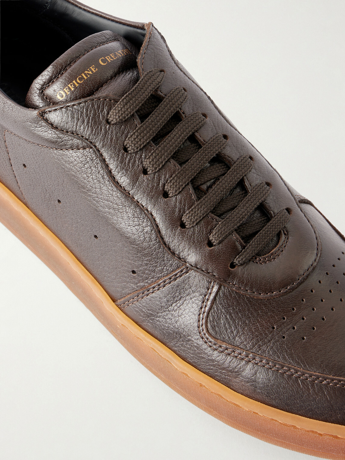 Officine Creative - Asset 001 Deerskin Sneakers - Brown